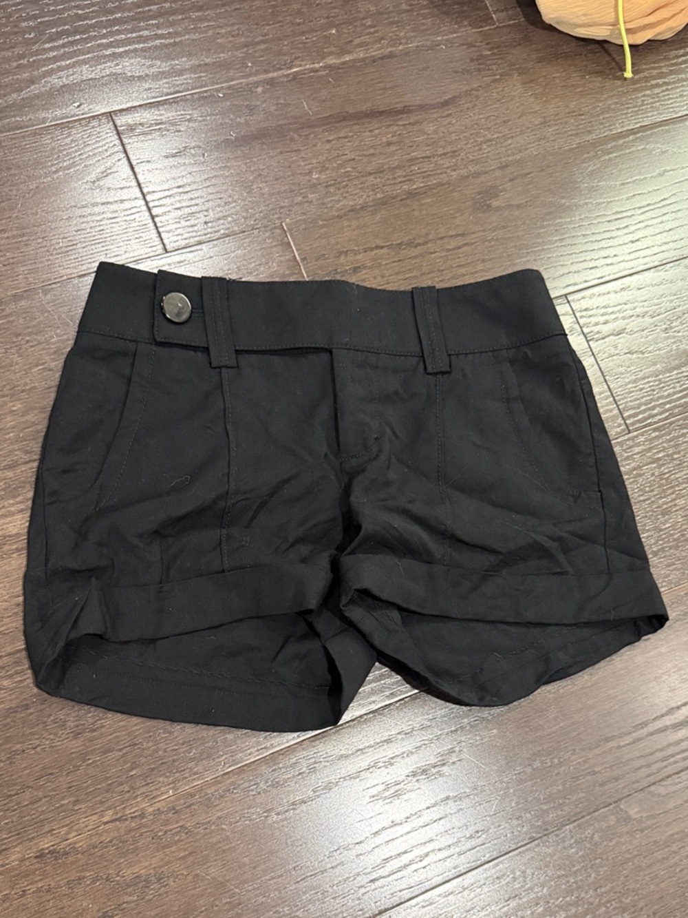 Black Women's Mini Tailored Roll-Cuff Shorts
